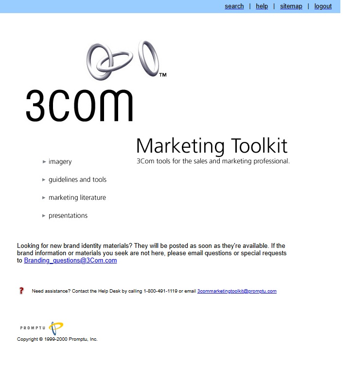 A website I created for 3Com