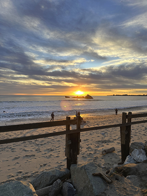 The cement boat at State Park Beach in Aptos, California, Santa Cruz County